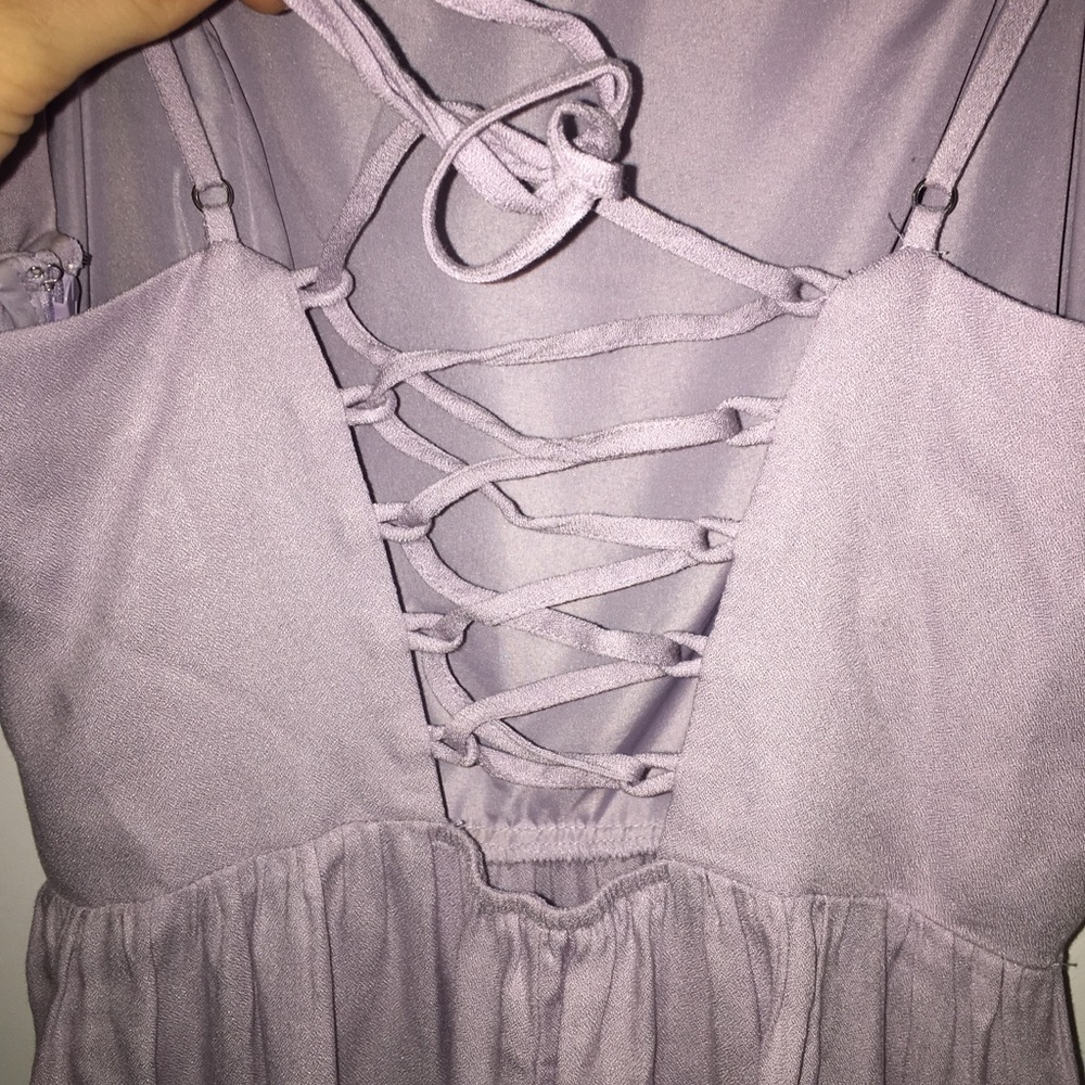 Lace-up Fit & Flare Dress- like new! - Picture 5 of 8